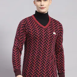 Monte Carlo Self Design Woollen Pullover Sweater-image-13