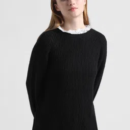 ONLY Self Design Cable Knit Acrylic Pullover-picture-58