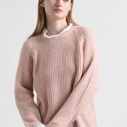 ONLY Self Design Cable Knit Acrylic Pullover-image-11