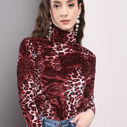 TANDUL Women Animal Velour Pullover-image-77