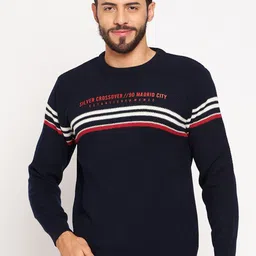 Duke Striped Ribbed Pullover Sweaters-image-59