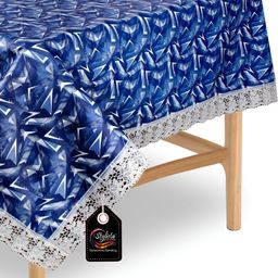 Stylista Blue & White Waterproof 2 Seater Table Cover-image-48