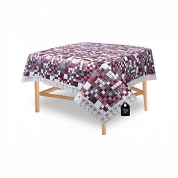 Stylista Grey 2 Pieces Abstract Printed Waterproof Table Cover-13