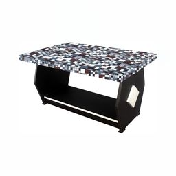 Stylista Grey & Black Geometric Printed Waterproof Rectangle 2-Seater Table Cover-9