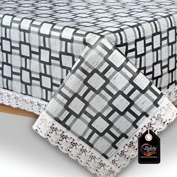 Stylista Grey & White Striped Waterproof 4 Seater Square Table Cover-33