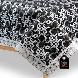 Stylista Black & White Waterproof 6-Seater Table Cover-28