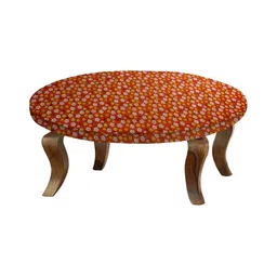 Stylista Orange & White Floral Printed Waterproof Round Elasticated 2 Seater Table Cover-image-90