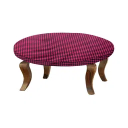 Stylista Pink & Black Checked Waterproof Round 2 Seater Table Cover-32