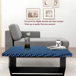 Stylista Blue & Black Checked Waterproof 2-Seater Table Cover-picture-42