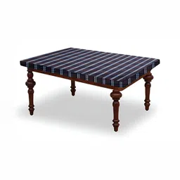 Stylista Grey Waterproof Checkered Rectangular 4-Seater Table Cover-2