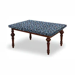 Stylista Grey & White Floral Printed Waterproof 4-Seater Table Cover-59