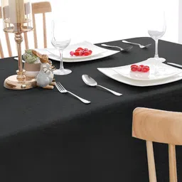CASA-NEST Black Jute 4 Seater Table Cover-32