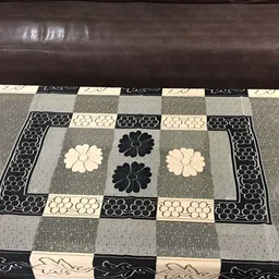 BIGGER FISH Black & Grey Floral Printed 4 Seater Table Cover-14