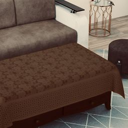 BIGGER FISH Brown Cotton 4-Seater Table Cover-22