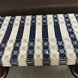 BIGGER FISH Black Cotton 4-Seater Table Cover-30