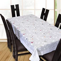 BIGGER FISH Beige Floral 6-Seater Table Cover-13