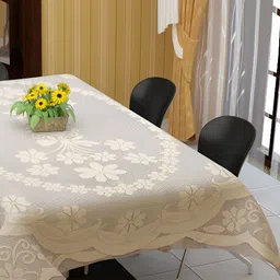 BIGGER FISH White Cotton 6-Seater Table Cover-31