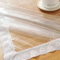 BIGGER FISH Transparent Cotton 8-Seater Table Cover-27