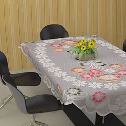 BIGGER FISH White Cotton 8-Seater Table Cover-image-25