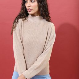 Tokyo Talkies Women Nude-Coloured Pullover-image-22
