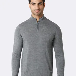 Van Heusen Athleisure High Neck Half Zip Pullover Sweater-image-26