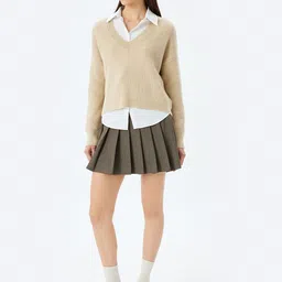 Koton Women Crop Pullover Sweater-image-73