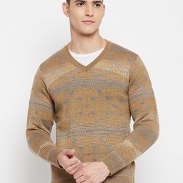 Duke Men Yellow & Grey Printed Pullover-picture-54