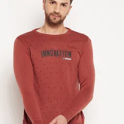 Duke Men Red & Black Typography Printed Pullover-picture-34