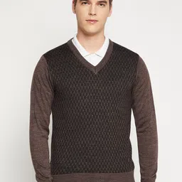 Duke Men Brown & Black Printed Pullover-picture-25