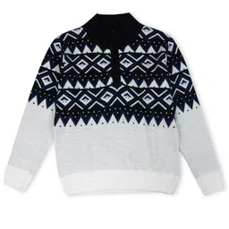 Gini and Jony Boys Geometric Printed Knitted Pullover-picture-13