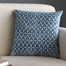 GM Blue Single Geometric Square Cushion Cover-27