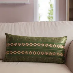 Eyaas Green & White Geometric Rectangle Cushion Covers-image-29