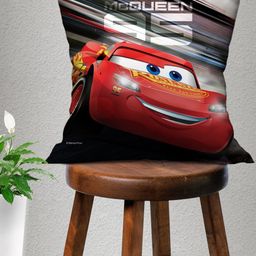 Disney Kids Red & Black Printed Disney Cars Cushion Cover-24