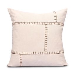 ANWYN Beige Embroidered Square Cushion Covers-image-82