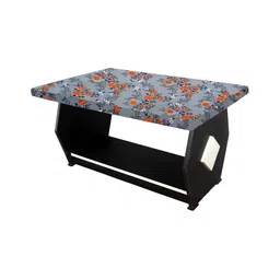 Stylista Blue & Grey Floral Printed Waterproof Rectangle 1.52 m x 30.48 cm Table Cover-36