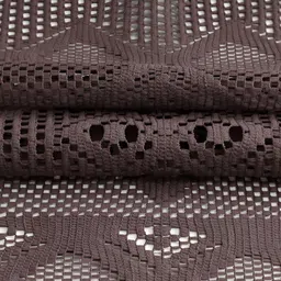 BIGGER FISH Brown & White Geometric Printed Square 2-Seater Table Cover image 2