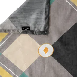 Arrabi Grey Geometric Printed Rectangle 8-Seater Table Cover image 4