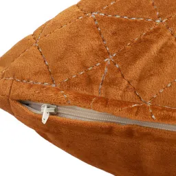 eyda Rust Set of 2 Velvet Self Design Square Cushion Covers image 5