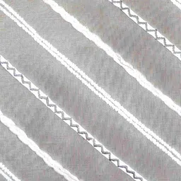 Ode & Cleo Grey 3 Pieces Striped Printed Cotton Square Cushion Covers image 5