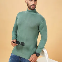 YU by Pantaloons Turtle Neck Long Sleeves Pure Cotton Pullover-picture-40