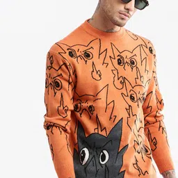 SHOWOFF Graphic Printed Acrylic Pullover-picture-22