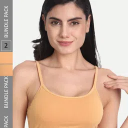 Aimly Pack Of 2 Non-Padded Seamless Medium Coverage Cotton Sports Bra With All Day Comfort-90