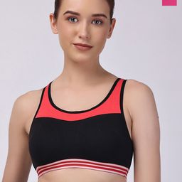 Floret Pack of 2 Colourblocked Full Coverage Seamless Training Sports Bra-picture-38