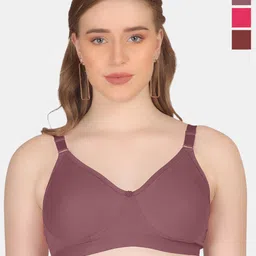 POOJA RAGENEE Pack Of 3 Everyday Cotton Bra Full Coverage Non Padded All Day Comfort-picture-51