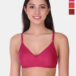 POOJA RAGENEE Pack Of 3 Full Coverage Cotton T-shirt Bra With All Day Comfort-image-87