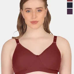 POOJA RAGENEE Pack Of 3 Full Coverage Anti Odour All Day Comfort Cotton Everyday Bras-picture-51