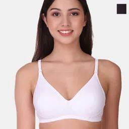 POOJA RAGENEE Pack of 2 Full Coverage Non Padded Cotton T-shirt Bra-image-45