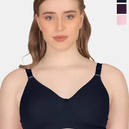 POOJA RAGENEE Pack Of 3 Everyday Cotton Bra Full Coverage Non Padded All Day Comfort-image-15