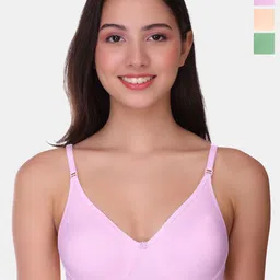 POOJA RAGENEE Womens Full Coverage Non Padded Bra Pack of 3 (MQ3057_3P_LV_PCH_TGR_28B)-picture-32