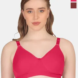 POOJA RAGENEE Pack Of 2 Everyday Cotton Bra Full Coverage Non Padded All Day Comfort-picture-54